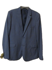 RW & CO man suit Slim Fit coupe Etroite blue size 33X30  Polyester 2 Button NWOT