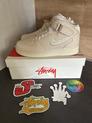 Nike Air Force 1 Mid Fossil X Stussy in EU 45, US 11, UK 10  