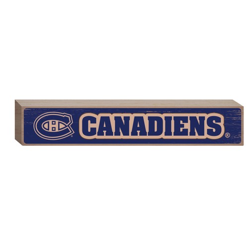 Montreal Canadiens Engraved Wood Sign, 3.5" x 18" - Picture 2 of 2