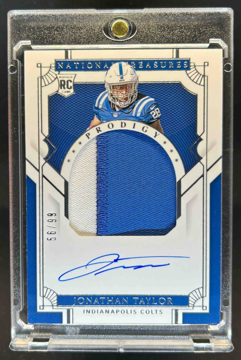 2020 National Treasures Jonathan Taylor Prodigy Patch Auto RC #56/99 Colts