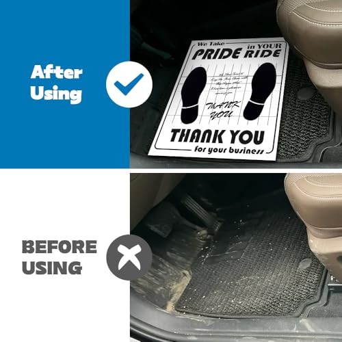 100Pcs Paper Floor Mats for Car: Disposable Vehicle Floor Mats Detailing 