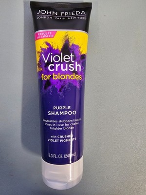 3 PACK John Frieda Violet Crush For Blondes Purple Shampoo 8.3 oz
