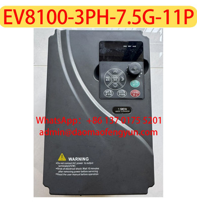 EV8100-3PH-7.5G-11P Used Variable-frequency drive，Tested ok，Fast，DHL/FEDEX/UPS