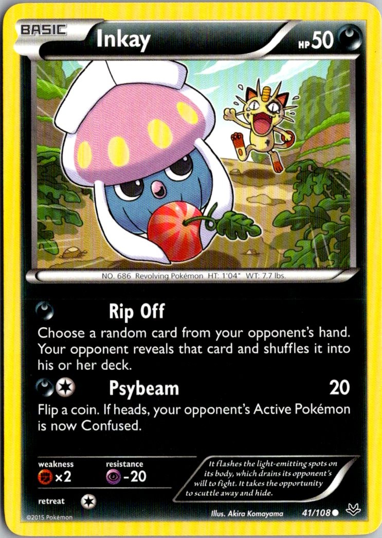 Inkay Pokemon Roaring Skies 41/108 LP