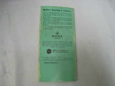 Vintage Rolex Catalog 1964 1965 Good Condition From Japan | eBay