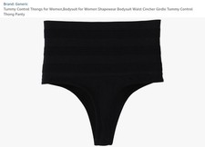 Tummy Control Body Shaper Underwear Girdle High Waist Thong Panties Sz M