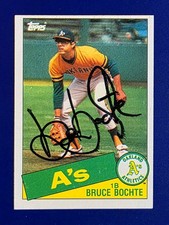 Bruce Bochte ON CARD AUTO 1985 Topps A's All Star Autograph 100% Authentic