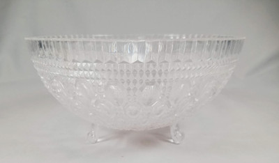 Vintage Regaline Plastic Bowl Footed Pedestal Candy Dish Made in USA MCM Cottage