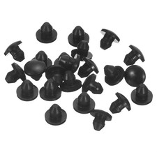 28Pcs Silicone Plugs Rubber Round Hole Plugs for 3.5-4mm Hole Black