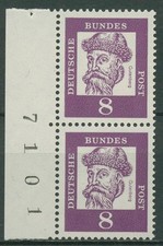 Bund 1961 Bedeutende Deutsche Bogenmarken mit Bogen-Nr. 349 x postfrisch