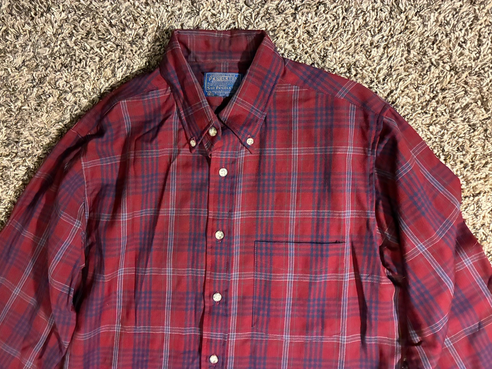 VTG Pendleton Long Sleeve Button Down Tartan Wool… - image 2