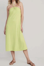 NEW Old Navy Womens LARGE Slub Knit Halter Midi Shift  Dress Green Sprout NWT