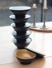 Tupperware Allegra Schwarz Gold 6x275 ml Schälchen Servierschüssel Dessertschüss