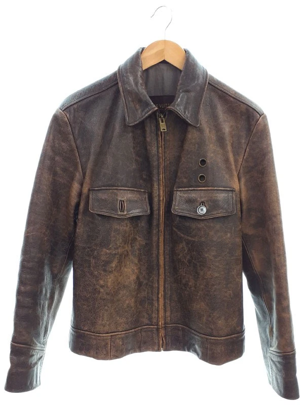 Louis Vuitton Leather Outer Shell Brown Coats, Jackets & Vests for