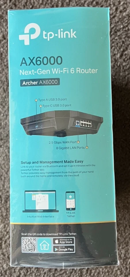 TP-Link Archer AX6000 Wi-Fi WiFi 6 8-Stream 2.5 G WAN Gaming Router – Sealed - Image 3 of 4