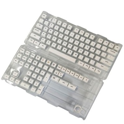 120PCS Minimalist White Keycaps XDA Height Sublimations Keycap 4 Languages