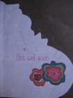 UNUSED 1990s vintage greeting card Laurel Burch GET WELL "Magic Flowers" — photo 6