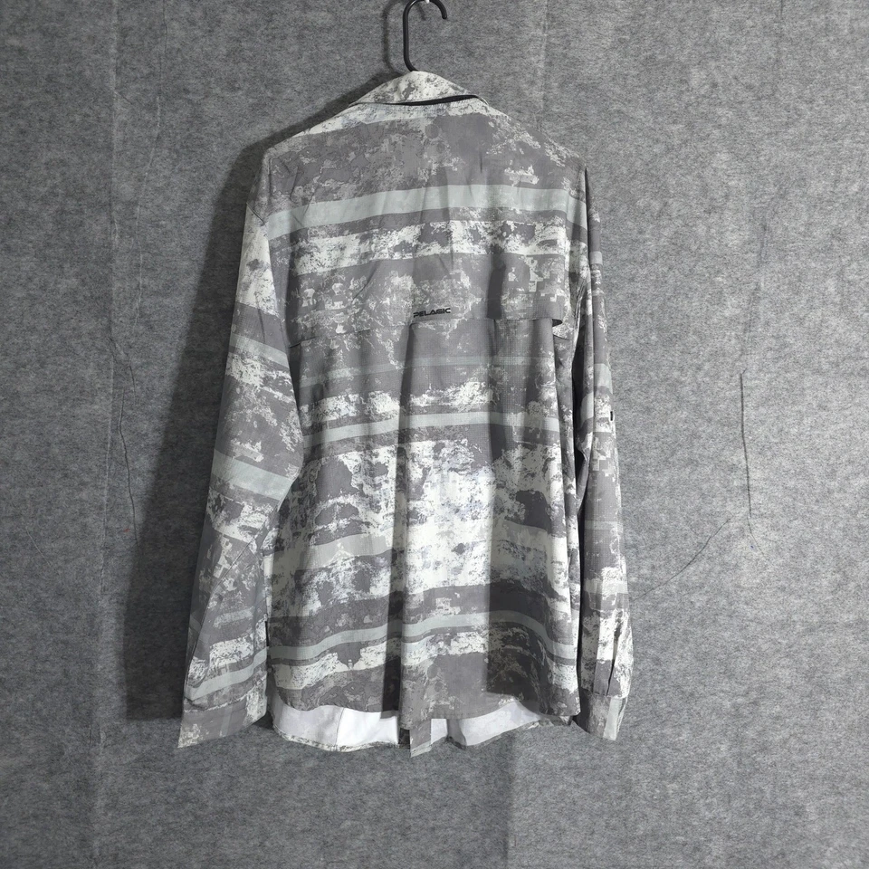 Pelagic Eclipse Guide Shirt Pro Series Men XL Gray Fishing Button Up Long Sleeve - Image 2 of 4
