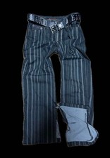 00s Archive Denim Jeans, Distressed, Wide Fitting, Vintage Used