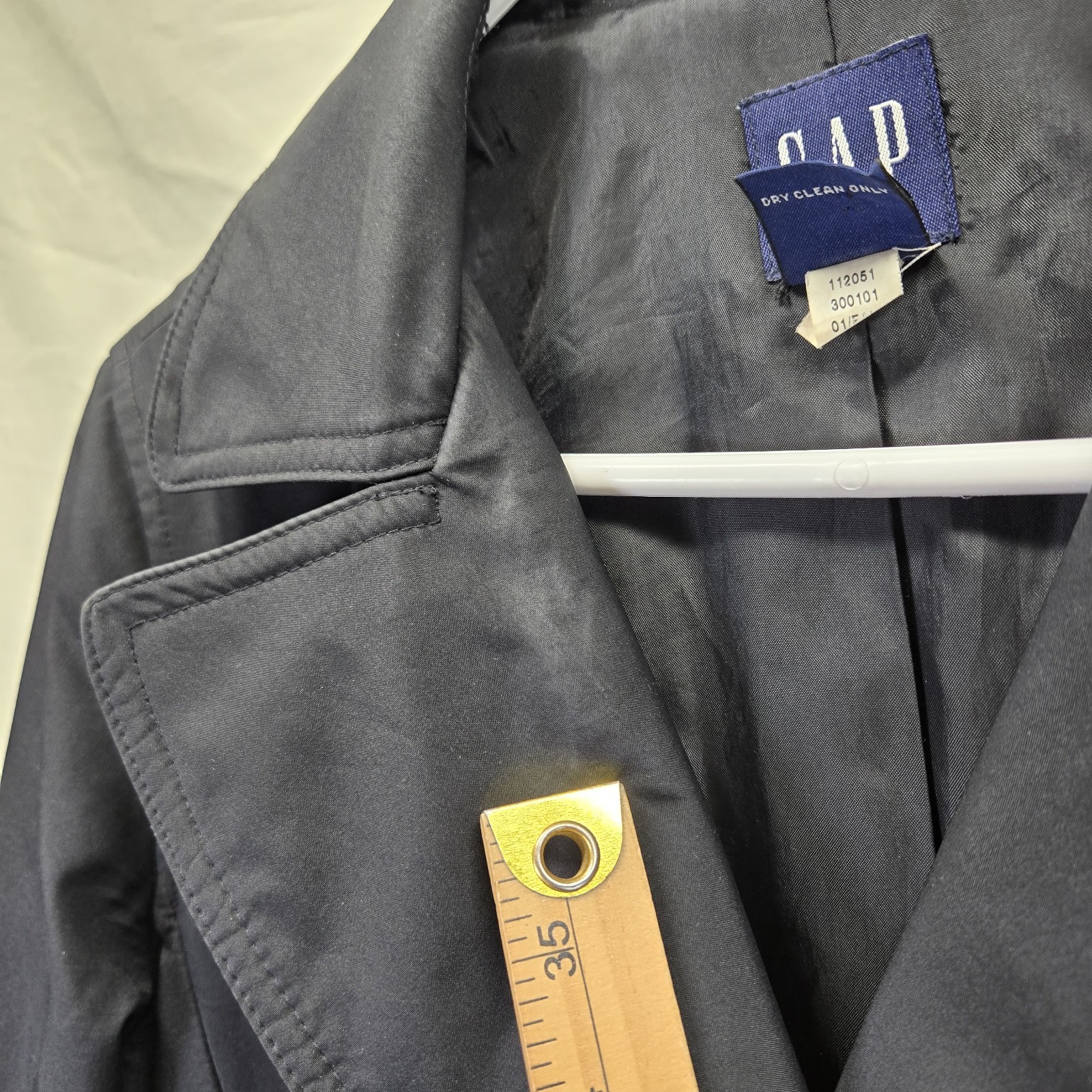 GAP Black Peacoat Jacket Softshell Double Breaste… - image 6