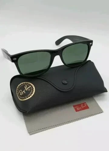 Ray Ban Used Ladies Gents Unisex Sunglasses Clubmaster Black Green & Gold RB3016, photo 1 of 5