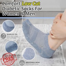 Bulinlulu Diabetic Socks Men Women Low Cut 6 Pairs Large