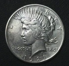 1921 Philadelphia mint Silver Peace Dollar $1  AU-UNC Superb Strike