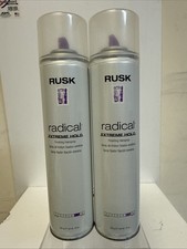 Rusk Radical Extreme Hold Finishing Hairspray Spray Texture Volume 10 oz pack 2