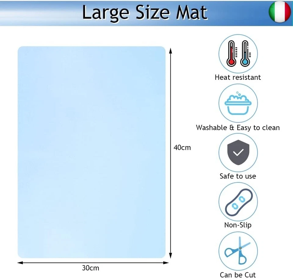 2 Pezzi Tovaglietta Silicone Tappeto Silicone, Tappetino in Silicone per Resina - Immagine 3 di 4