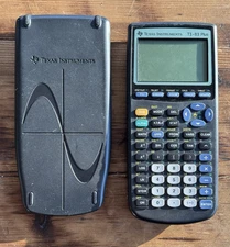 Texas Instruments Ti-83 Plus Graphing Calculator TESTED With Cover And Back