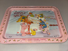 VINTAGE 1987 POPPLES THE CANDY STORE CAPER FOLDING TV TRAY LAP 17" X 12.5"
