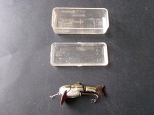 RARE ancien 1 leurre RUBLEX Plucky années 1950. articulé 5cm. avec sa boite.