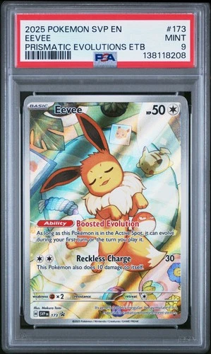 2025 POKEMON SVP EN-SV BLACK STAR PROMO #173 EEVEE PSA 9