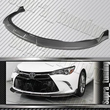 For 2015-2017 Toyota Camry Carbon Look Front Bumper Body Spoiler Lip STP-Style