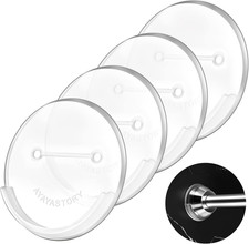 Shower Curtain Rod Holder Shower Curtain Rod Not Included 2-In-1,Adhesive or