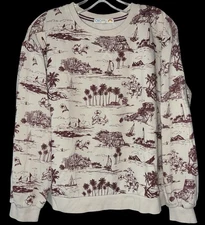 Women's C&C California L/S Chrissy Fleece Pullover Sweatshirt Top Sz Medium