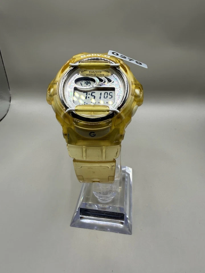 Vintage CASIO Baby G BG-169A Digital Watch Clear #0279 Yellow / Clear - Image 2 of 4