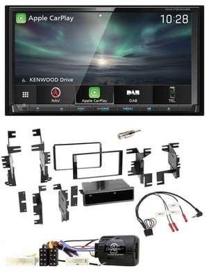 Kenwood Bluetooth USB 2DIN Lenkrad TMC DAB Navigation für Nissan Cube ab 2009 Fr