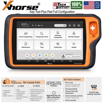 Xhorse VVDI Key Tool Plus Pad Full Configuration IMMO Prog.ramming OBD2 Scanner