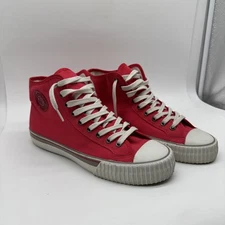 PF Flyers Center Hi Red Canvas Sneakers Men’s 10.5 Women’s 12 Retro Athletic