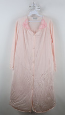 Vintage 70s Vassarette Womens Large Fairy Lace Flower Sheer Night Gown Shirt USA