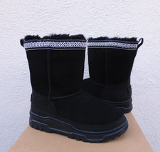UGG CLASSIC SHORT TRAILGAZER WP SUEDE/ WOOL BOOTS, YOUTH 4 FITS WOMEN US 6 NEW