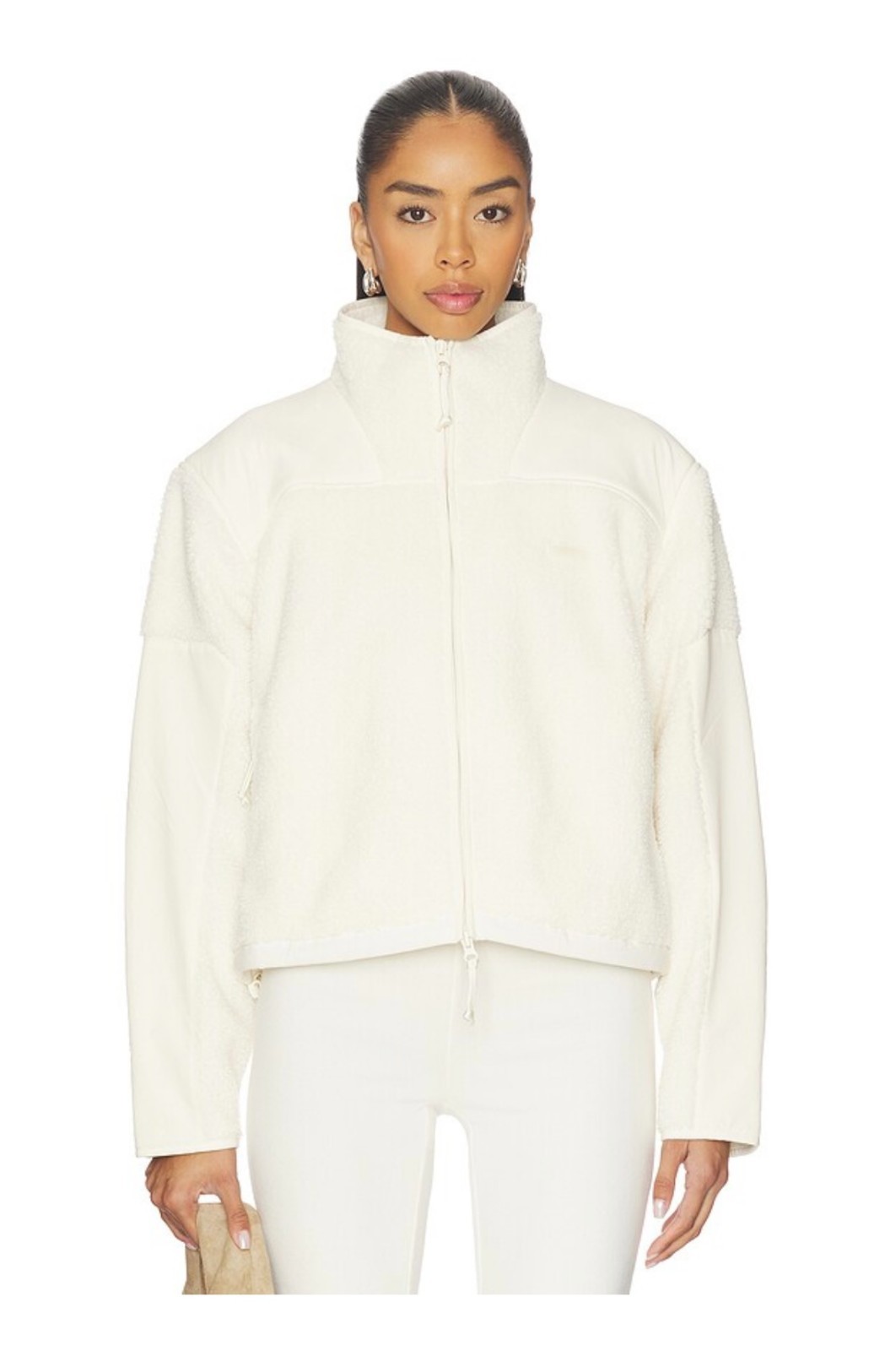 Skims Teddy Boxy Zip Up Jacket Ecru XL NWT KIM K! Retail $148