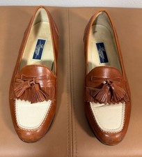 Bragano by Cole Haan Italian Saddle & Cream Tassel Kiltie Loafer Mens 11 M