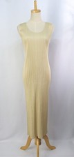PLEATS PLEASE Beige Sleeveless Dress ISSEY MIYAKE 156 9494