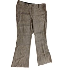 Tahari Pants Size 10 Linen Blend Light Gray-B...