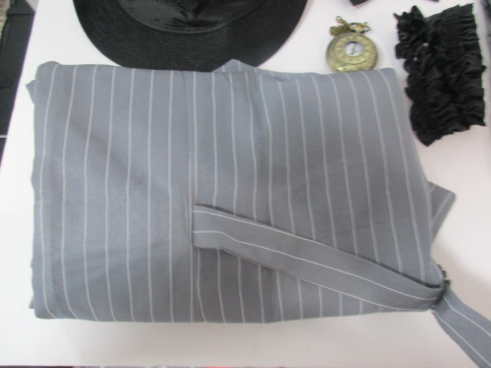Conjunto de accesorios de disfraz vintage Manhattan para hombre Gatsby sombrero Fedora tirantes Foto 2 de 4