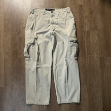 VTG Levi  s Silvertab Baggy Khaki Cargo Pants Size 36x32 Skater Y2K JNCO