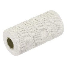 Cotton Rope Twisted Braided Rope Cord, Cream 100M/109 Yard 2mm Dia