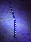 Vtg-goldtone Costume Jewelry-Uranium Glass Bracelet Chain Mcm Art Deco Green